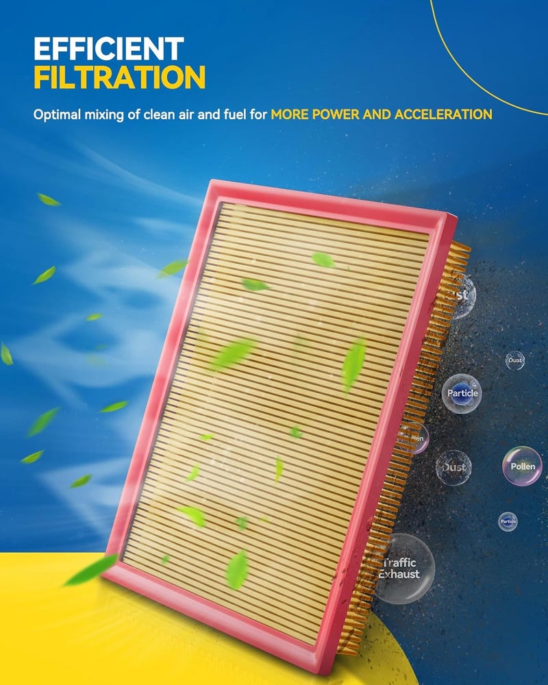 PHILTOP Engine air filter CA10092 Replacement for Fusion 2006-2012 & Lincoln Zephyr 2006 & Mercury Milan 2006-2011, V6 3.0L, Flexible Panel - Image 4